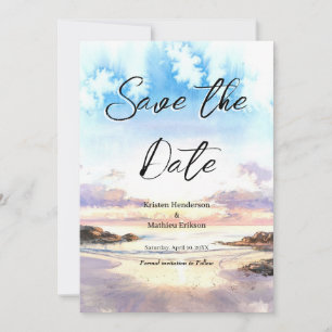Summer Nature Beach Wedding Save The Date
