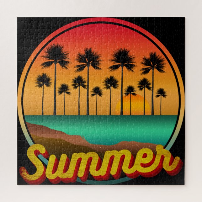 summer nature sunset jigsaw puzzle (Vertical)