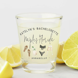 Summer Neutrals Personalised Bachelorette Party Shot Glass