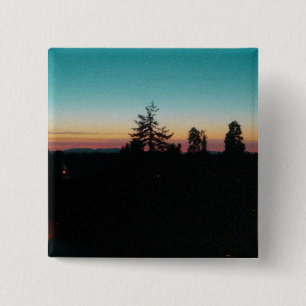 Summer night in the  Pacific Northwest 15 Cm Square Badge