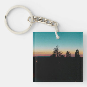 Summer night in the Pacific Northwest Key Ring