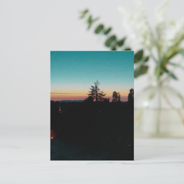 Summer night in the  Pacific Northwest Postcard (Standing Front)