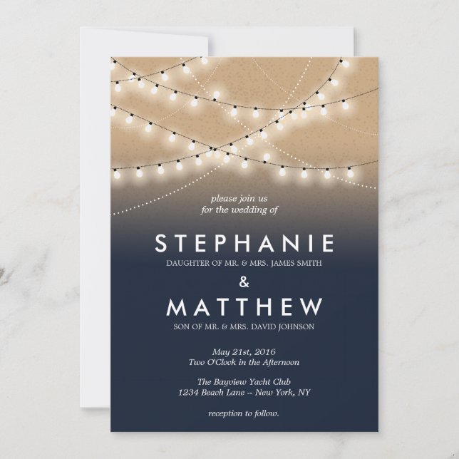 Summer Night Lights Invitations  | Weddings (Front)