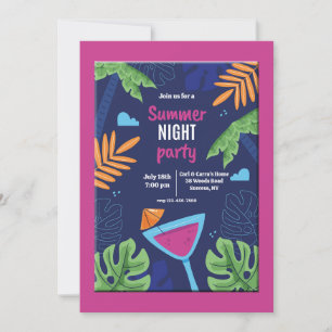 Summer Night Party Invitation