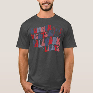 Summer Nights & Ballpark Lights Baseball Softball T-Shirt