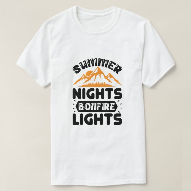 Summer nights bonfire lights  T-Shirt (Design Front)