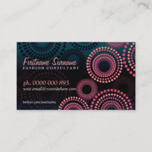 Summer Nights Fireworks Fashion Business Cards