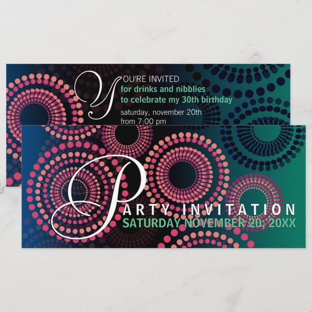 Summer Nights Fireworks Party Invitation (Front/Back)