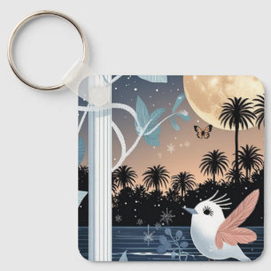 Summer Nights In Greece Key Ring