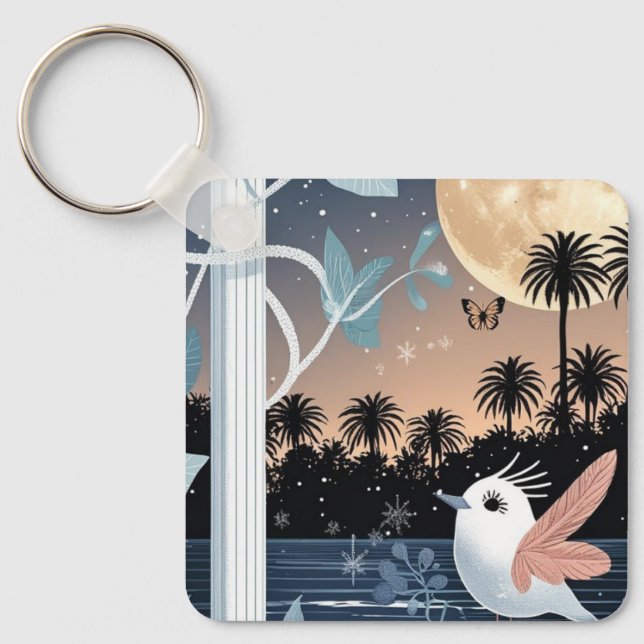 Summer Nights In Greece Key Ring (Front)