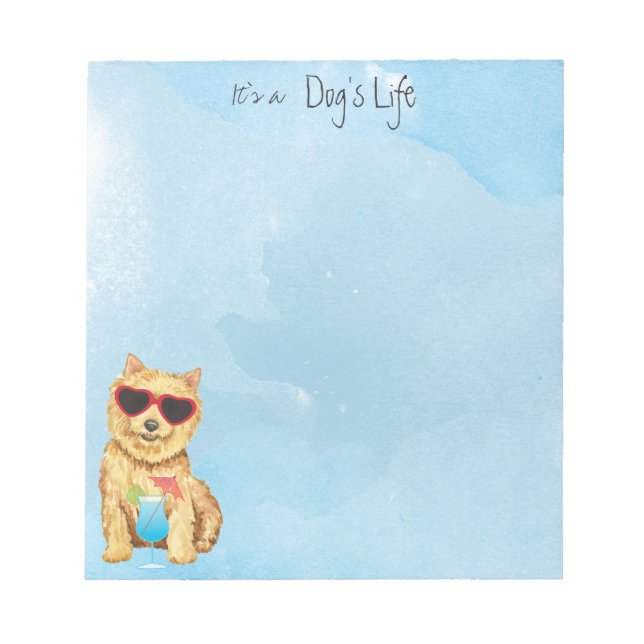 Summer Norwich Terrier Notepad (Front)