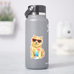 Summer Norwich Terrier Vinyl Sticker