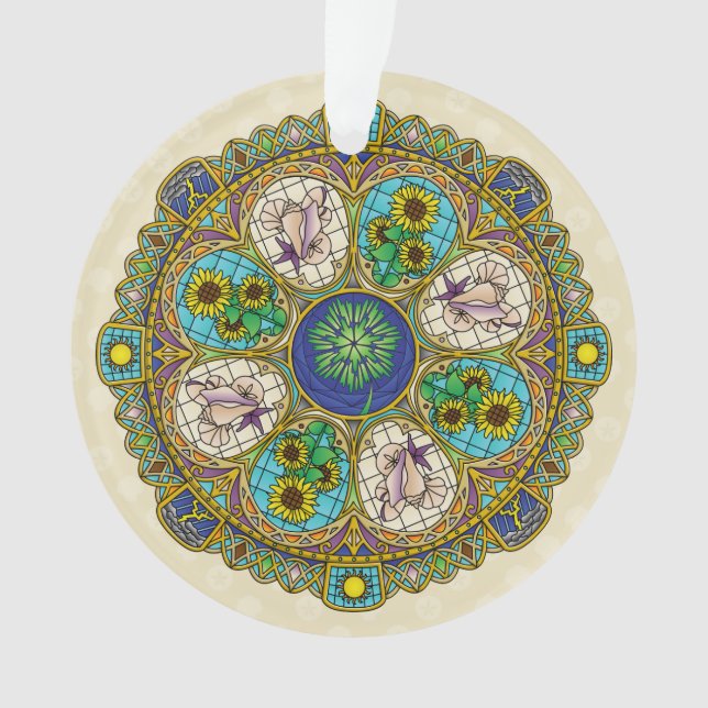 Summer Nouveau Acrylic Ornament (Front)