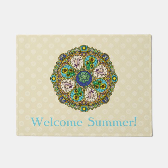 Summer Nouveau Doormat (Front)