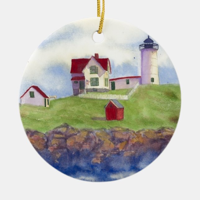 summer nubble ceramic ornament (Front)