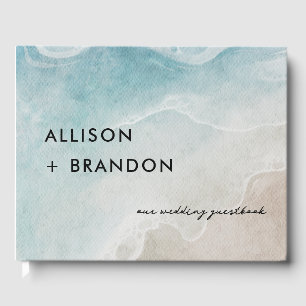 Summer Ocean Beach Wedding Photo Guest Book