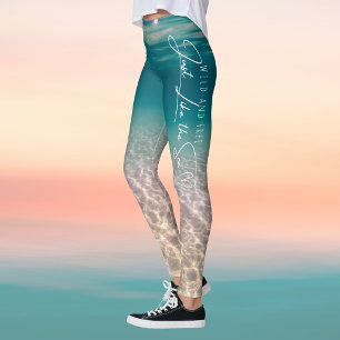 Summer Ocean Beach "Wild and Free" Leggings