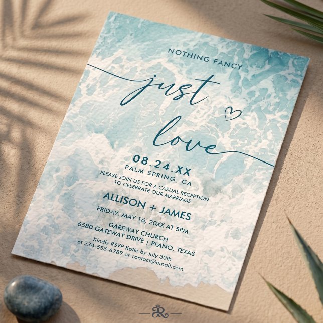 Summer Ocean Blue Beach Elegance Invitation (Creator Uploaded)