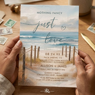 Summer Ocean Blue Beach Elegance Invitation