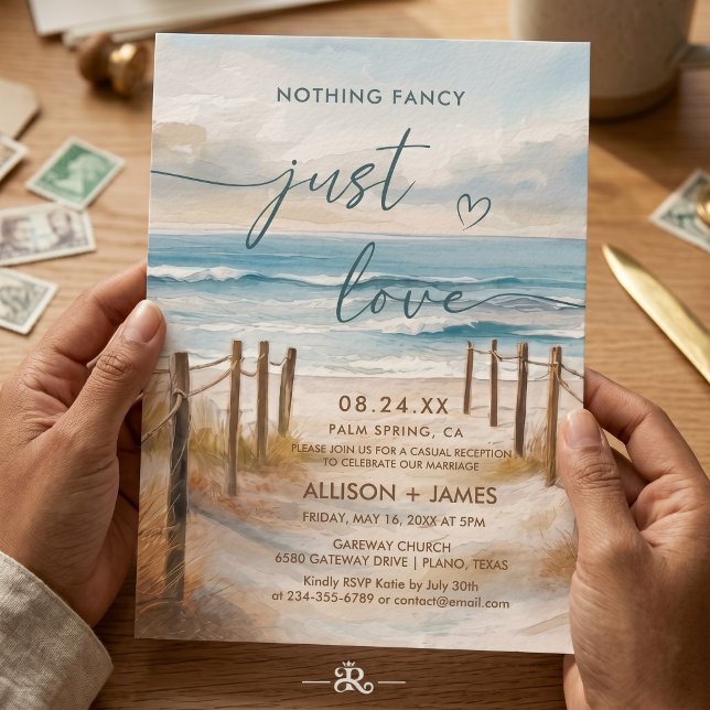 Summer Ocean Blue Beach Elegance Invitation (Creator Uploaded)
