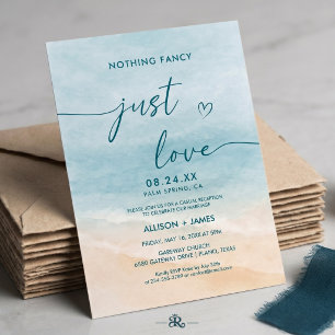 Summer Ocean Blue Beach Elegance Invitation