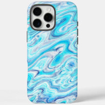 Summer Ocean Blue Colourful Abstract Marble Textur