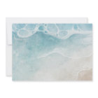 Summer Ocean Modern Beach Wedding Thank You Card
