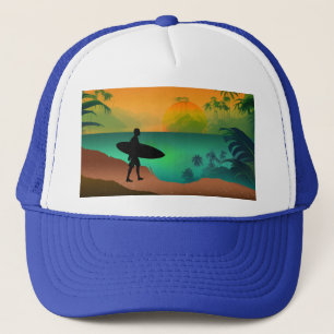 Summer ocean paradise trucker hat