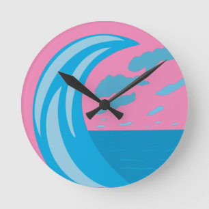 Summer Ocean Wave Clock
