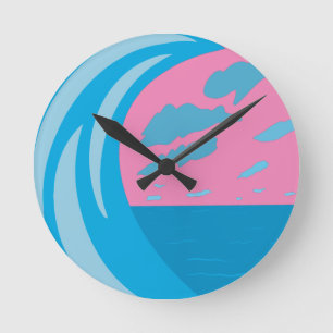 Summer Ocean Wave Clock