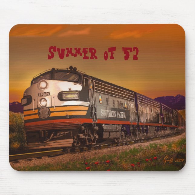 Summer of '52 Southern Pacific F Unit in CA Mouse Mat (Front)