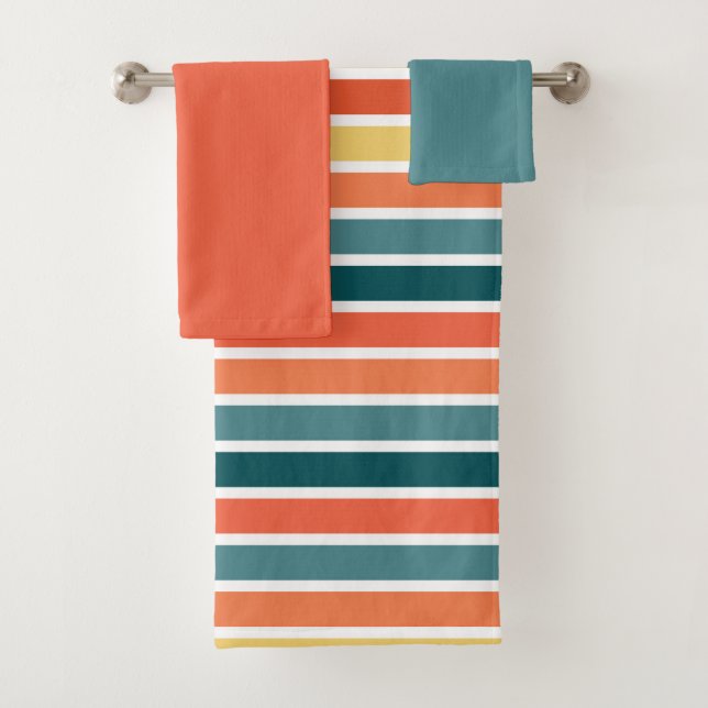 Summer of '77 Stripes Bath Towel Set (Insitu)