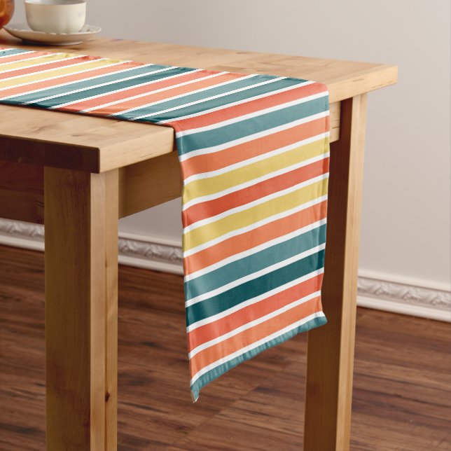 Summer of '77 Stripes Short Table Runner (In Situ)