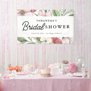 Summer of Fall Flowers Bridal Shower Banner