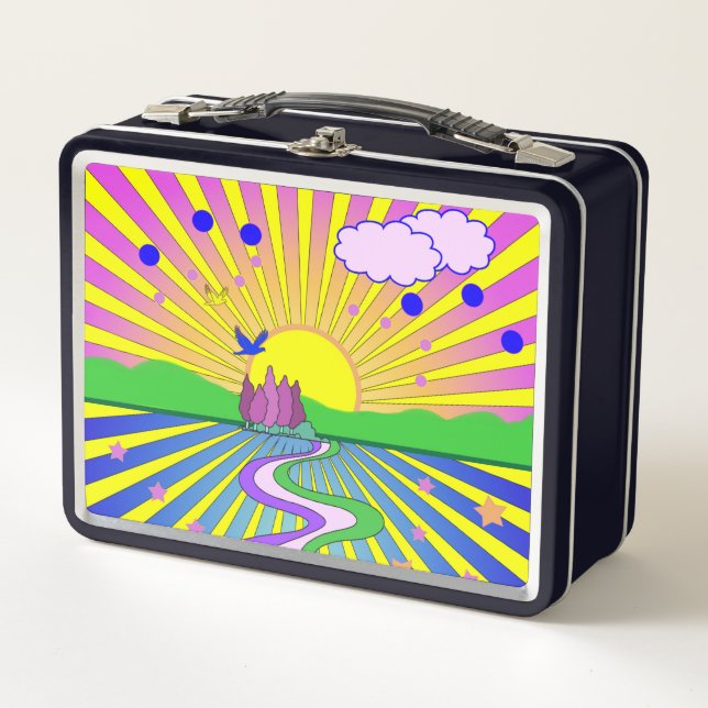 Summer of Love Psychedelic Max Sixties Metal Lunch Box (Front)