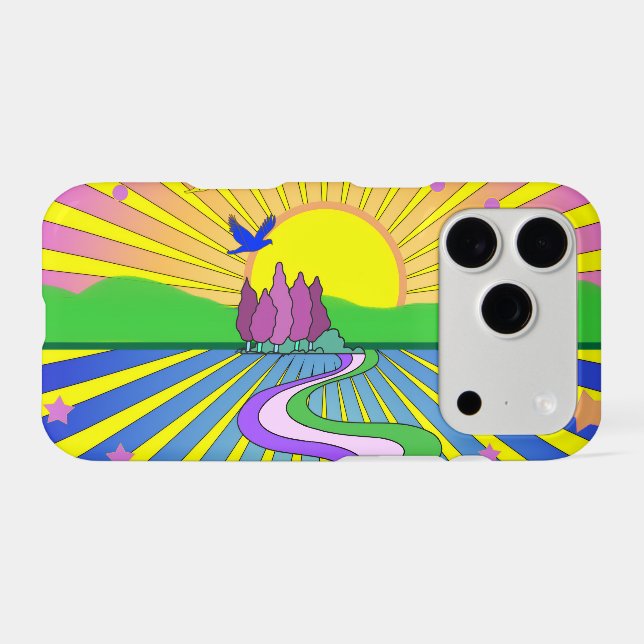 Summer of Love Psychedelic Sixties Sunburst     (Back (Horizontal))