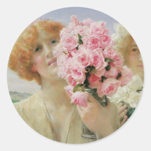 Summer Offering by Sir Lawrence Alma-Tadema Classic Round Sticker