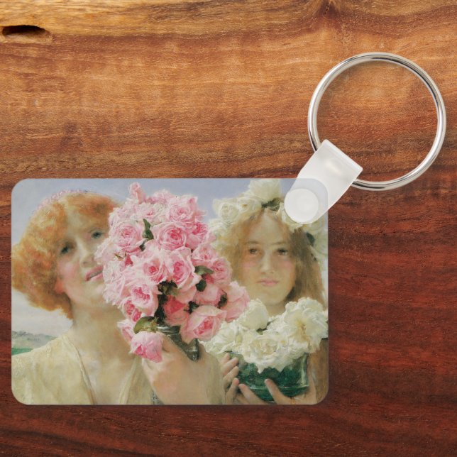 Summer Offering by Sir Lawrence Alma-Tadema Key Ring (Front)