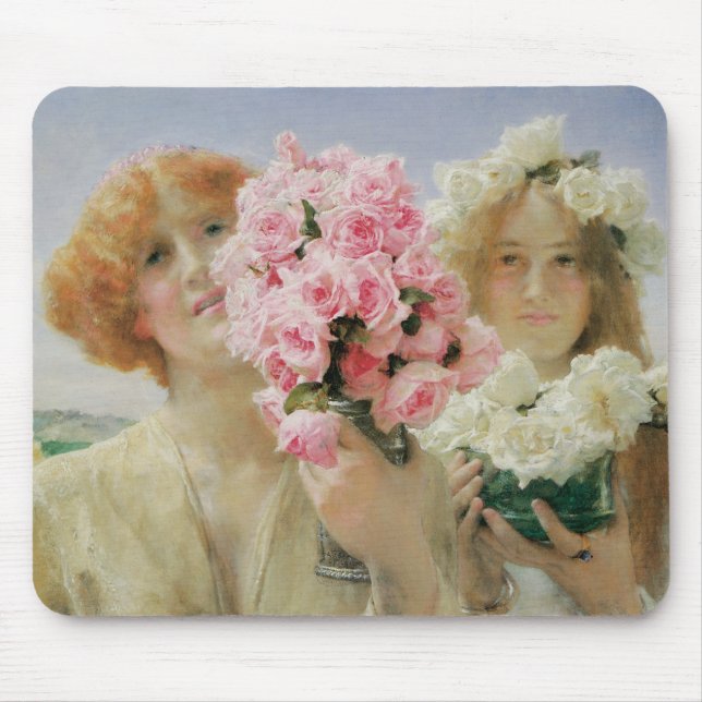 Summer Offering by Sir Lawrence Alma-Tadema Mouse Mat (Front)