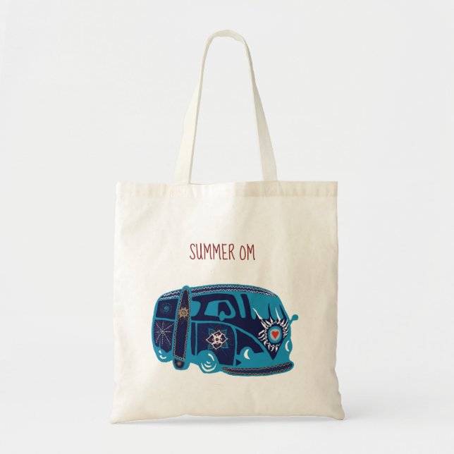 Summer Om Hippie Van Budget Tote Bag (Front)