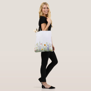Summer on the beach floral tote bag