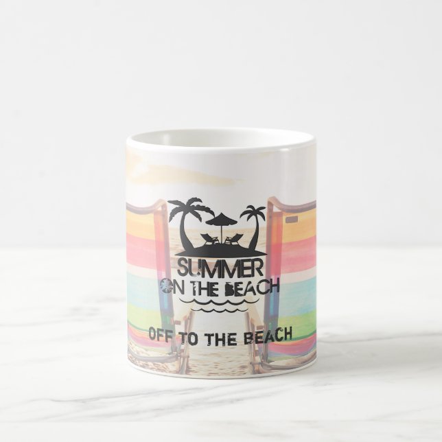 Summer on the  Beach | Personalised Coffee Mug (Center)