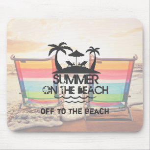 Summer on the  Beach   Personalised Mouse Mat