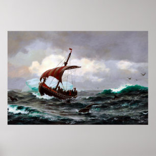 Summer on the Greenland Coast Circa Year 1000  Poster