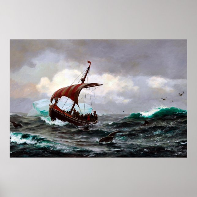 Summer on the Greenland Coast Circa Year 1000  Poster (Front)