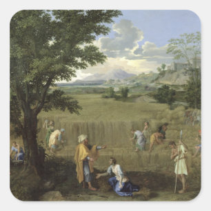 Summer, or Ruth and Boaz, 1660-64 Square Sticker