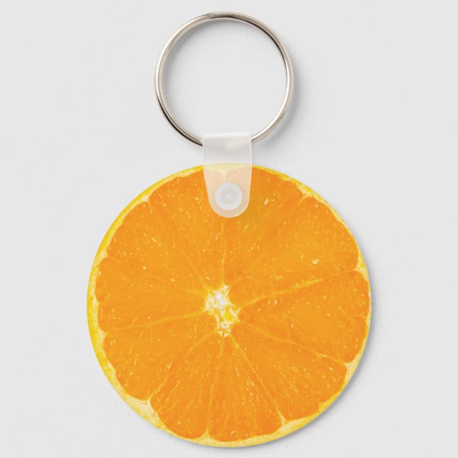 Summer Orange Citrus Fruit Slice Key Ring (Front)