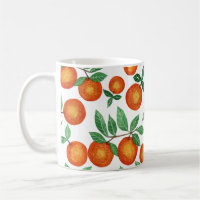 Summer Oranges Citrus Watercolor Fruit Pattern