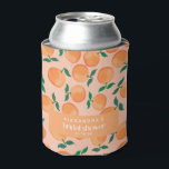Summer Oranges Fruit Pink Bridal Shower Custom Can Cooler<br><div class="desc">Summer Oranges Fruit Watercolor Pink Bridal Shower Custom Can Cooler</div>