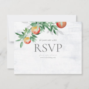 Summer orchard bountiful fruit, RSVP card